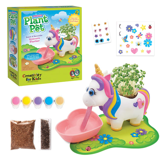 Creativity for Kids Unicorn Self-Watering Plant Pet, Unicorn Crafts for Girls, Kids DIY Craft Kit & Spring Crafts (Ages 6+)