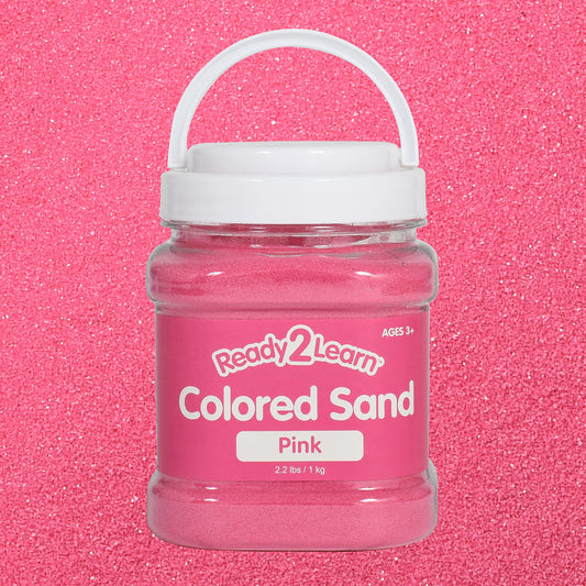 READY 2 LEARN Colored Sand - Pink - 2.2 lbs - Play Sand for Kids - Perfect for Arts and Crafts, Sensory Bins, Wedding Decorations and Vase Filler