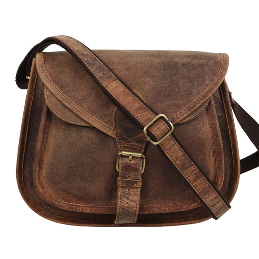 Leather Crossbody Bag for women purse tote ladies bags satchel travel tote shoulder bag (Distressed Tan)