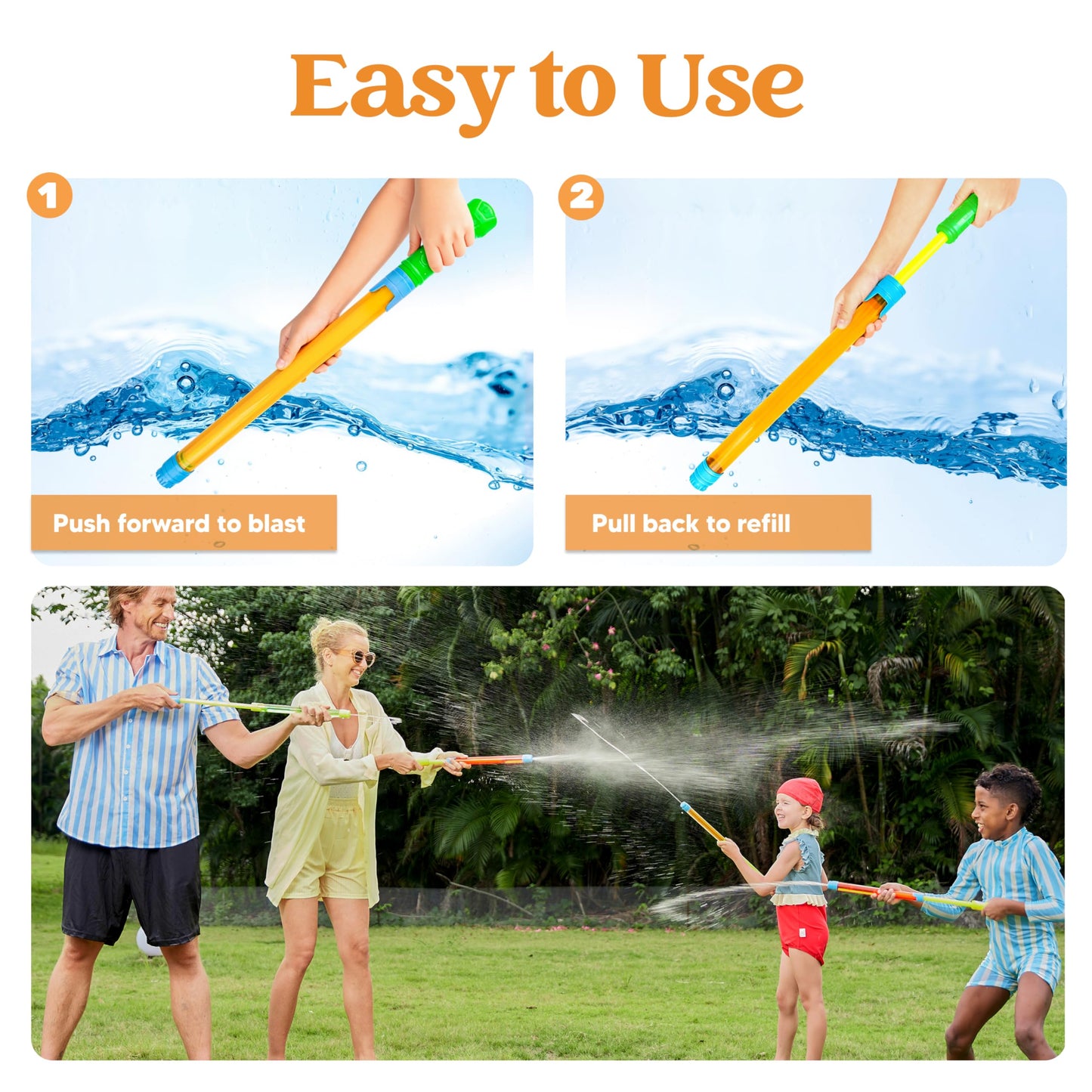 JOYIN 12 Pack Water Soaker Bulk, 16.5” Summer Blasters Squirt Guns for Kids Outdoor Swimming Pool, Backyard, Beach Game Water Fighting Play Toys