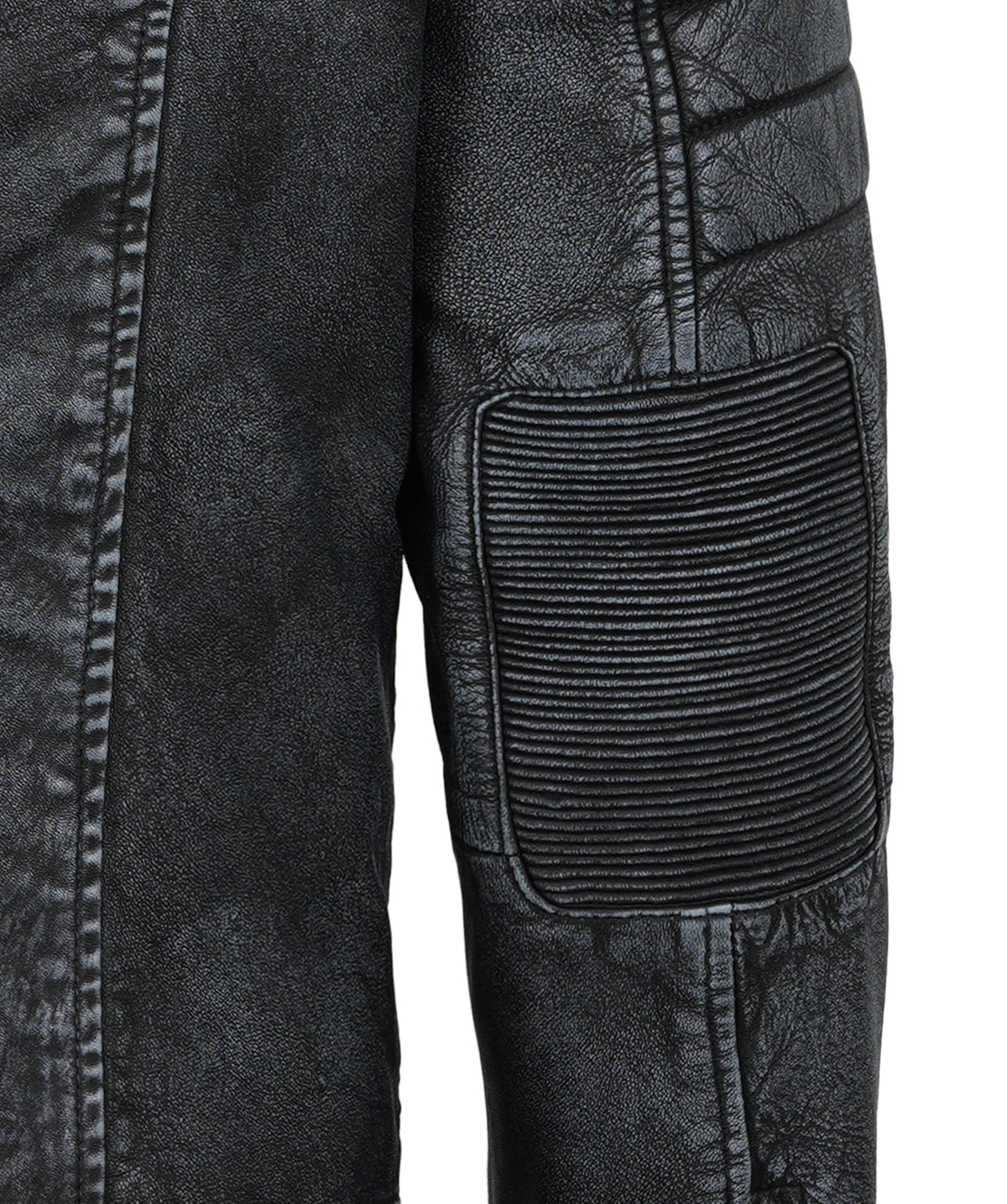 fjackets Cafe Racer Leather Jacket Men - Real lambskin leather jacket men Motorcycle Jacket Mens Austin Men's Distressed washed | [1132614] Black, L