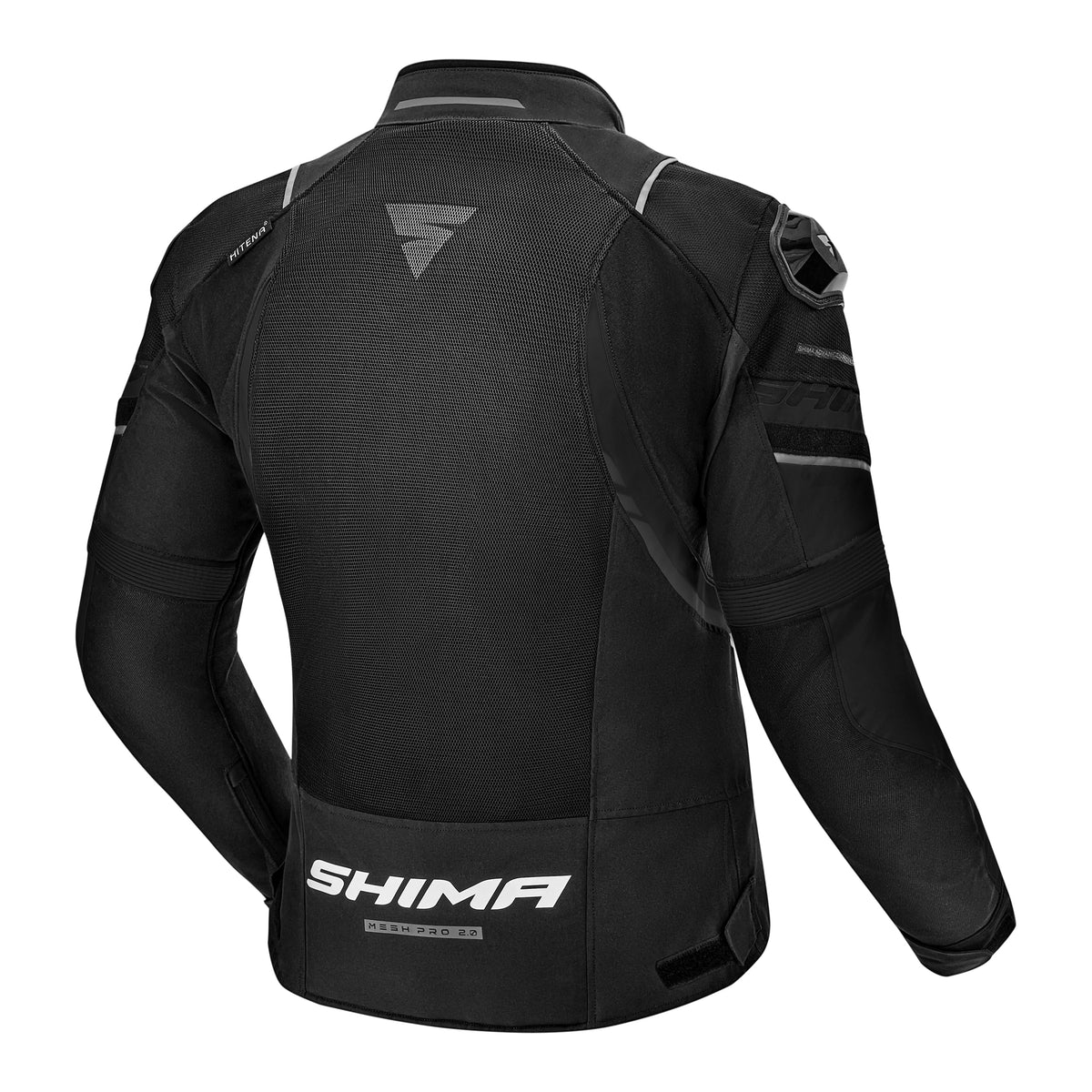 SHIMA MeshPro 2.0 Motorcycle Jacket for Men AirForce Back Protector Armour Riding Motorbike Jackets Summer Mesh Bikers Ventilated Lightweight Armoured Bike Textile Motorcycles (Mens, Black, XXL)