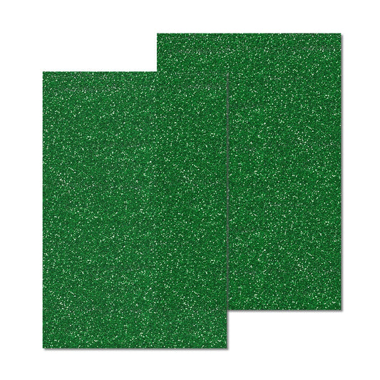 Eszeoee 2 Pack 8'' x 12'' Glitter Dark Green Acrylic Sheet, 3mm Thick Acrylic Plexiglass Boards for Laser Cutting and DIY Craft Projects