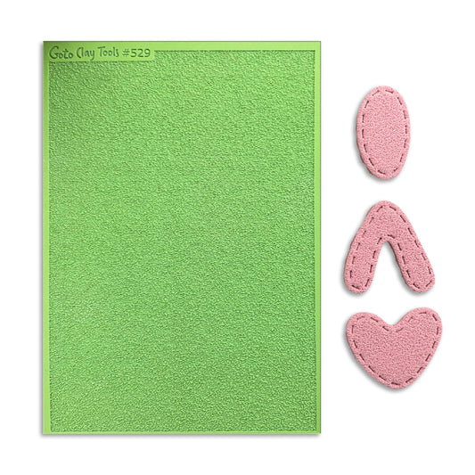 GOTO Clay Tools Sandpaper Texture Sheet for Polymer Clay | Rubber Texture Mat for Clay Earrings and Jewelry Making | Reusable Craft Tool TM-529