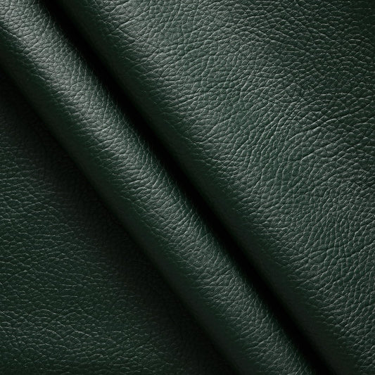 HYVAKUPPA Faux Leather Fabric by The Yard Marine Vinyl Fabric 55" W Outdoor Upholstery Fabric Waterproof PU Leather for Crafts Furniture Handbag DIY Sewings Earrings Decor (1 Yard, Dark Green)