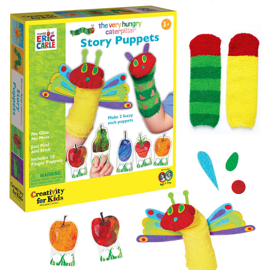 Creativity for Kids The Very Hungry Caterpillar Story Puppets: Sock Puppet Kit for Toddlers from The World of Eric Carle, Crafts for Kids (Ages 3+)