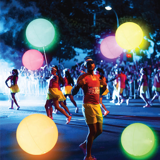 FLAMDYNO Pool Toys - 8 Pack Beach Balls for Kids w/ 8 Light Modes, Pool Beach Games Balls for Outdoor or Indoor Activities, Glow in The Dark Pool Beach Decorations for Kids and Adults.