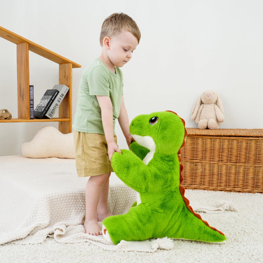 AmyToo Weighted Stuffed Animals, Weighted Dinosaur Stuffed Animal, Soft Dinosaur Plush Toys, Green Dino Plush, Toy Gifts for Kids & Adults, 4.5 lbs, 25 Inch