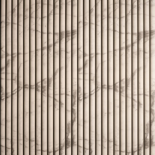 Wall!Supply 3D Wall Panels – Faux Marble Round Slatted – Home Decor Wallpaper Alternative for Living Room, Bedroom & Office – Easy DIY Installation – 4 Pack, Covers 24.96 Sq Ft