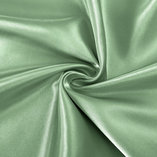 Horbaunal Sage Green Satin Fabric 55 Inch Wide by The Yard, Soft Charmeuse Satin Fabric for Wedding Dress, DIY Craftings, Costumes, 5 Yard