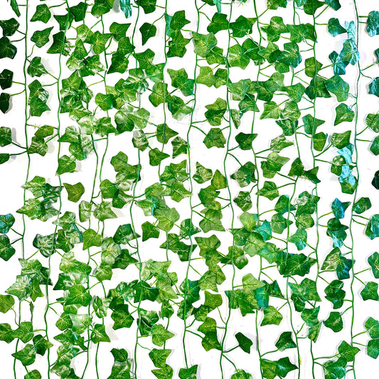 3 Pack (21Ft) Fake Ivy Garland Artificial Fake Vines Leaf Flower Balcony décor Outdoor Plant Leaves for Garden Decorations Wall Fence screening Table Bedroom Aesthetic