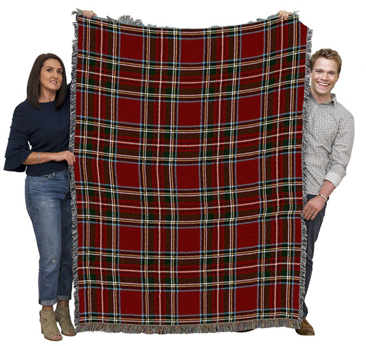 Pure Country Weavers Plaid Blanket Stewart Royal Tartan - Patterns Gift Tapestry Throw Woven from Cotton - Made in the USA (72x54)