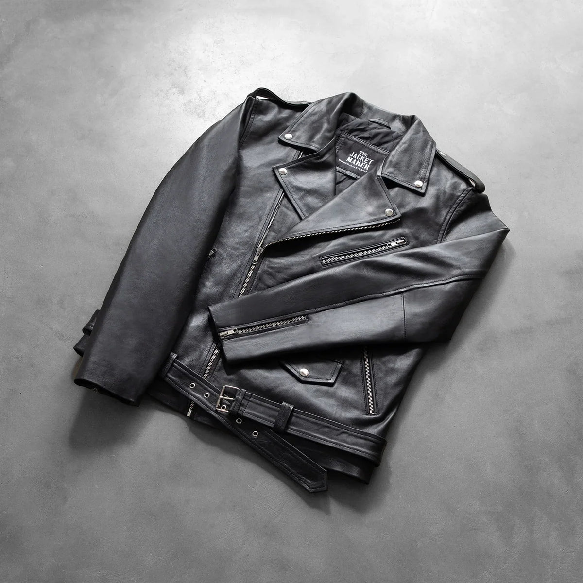 Sowachi FS] Allaric Alley Black Leather Biker Jacket