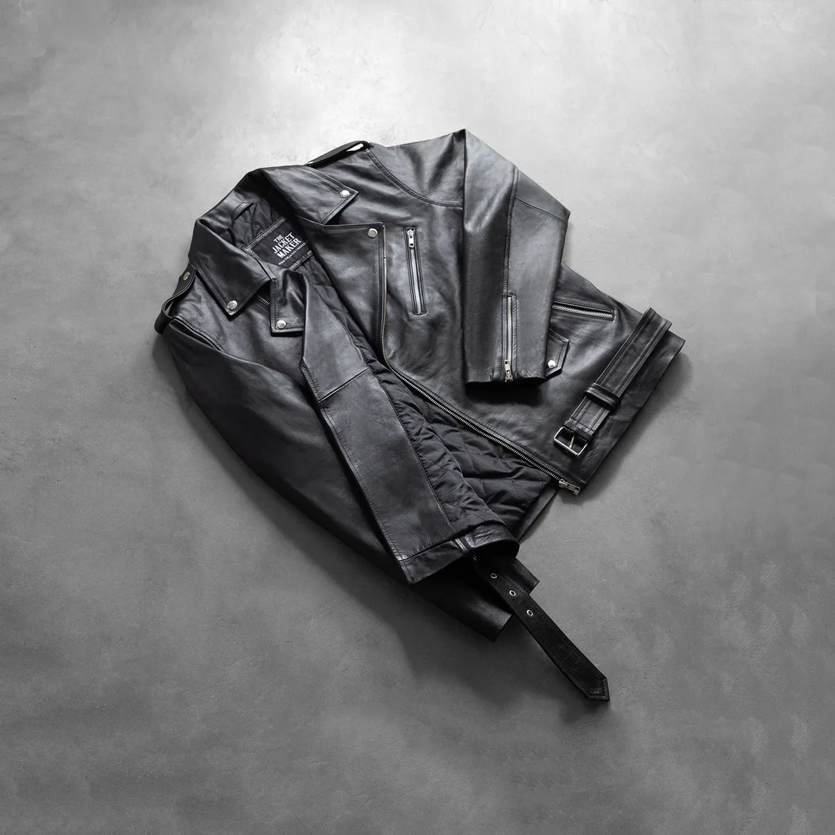 Sowachi Allaric Alley Black Leather Biker Jacket
