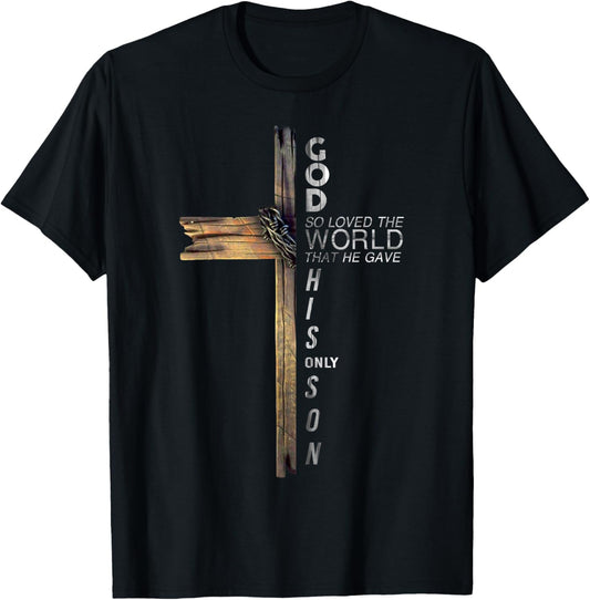 Son of God | Jesus Christ Cross T-Shirt - Inspirational John 3:16 Design