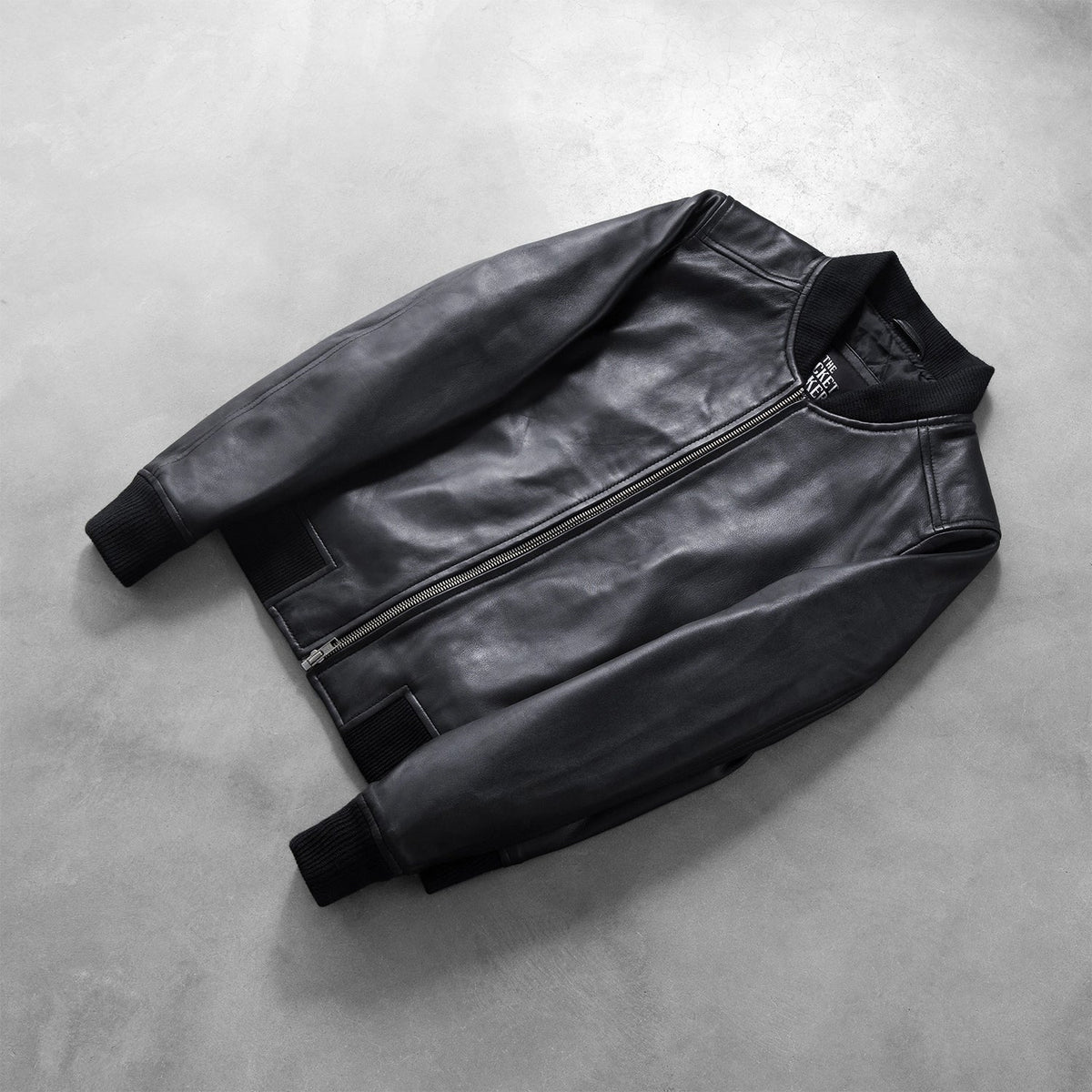 Sowachi Bliss Black Leather Bomber Jacket