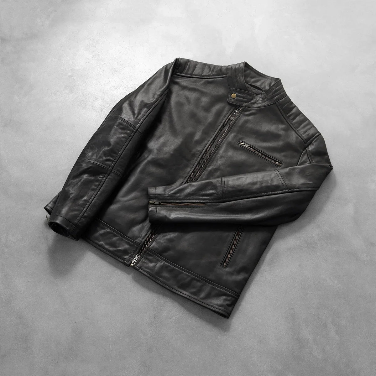 Sowachi [FS] Dean Black Leather Biker Jacket