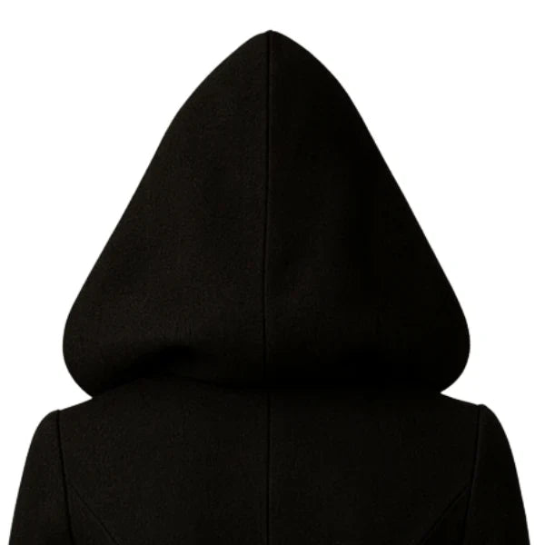 Sowachi Vespera - Women's Long Black Gothic Hooded Maxi Coat