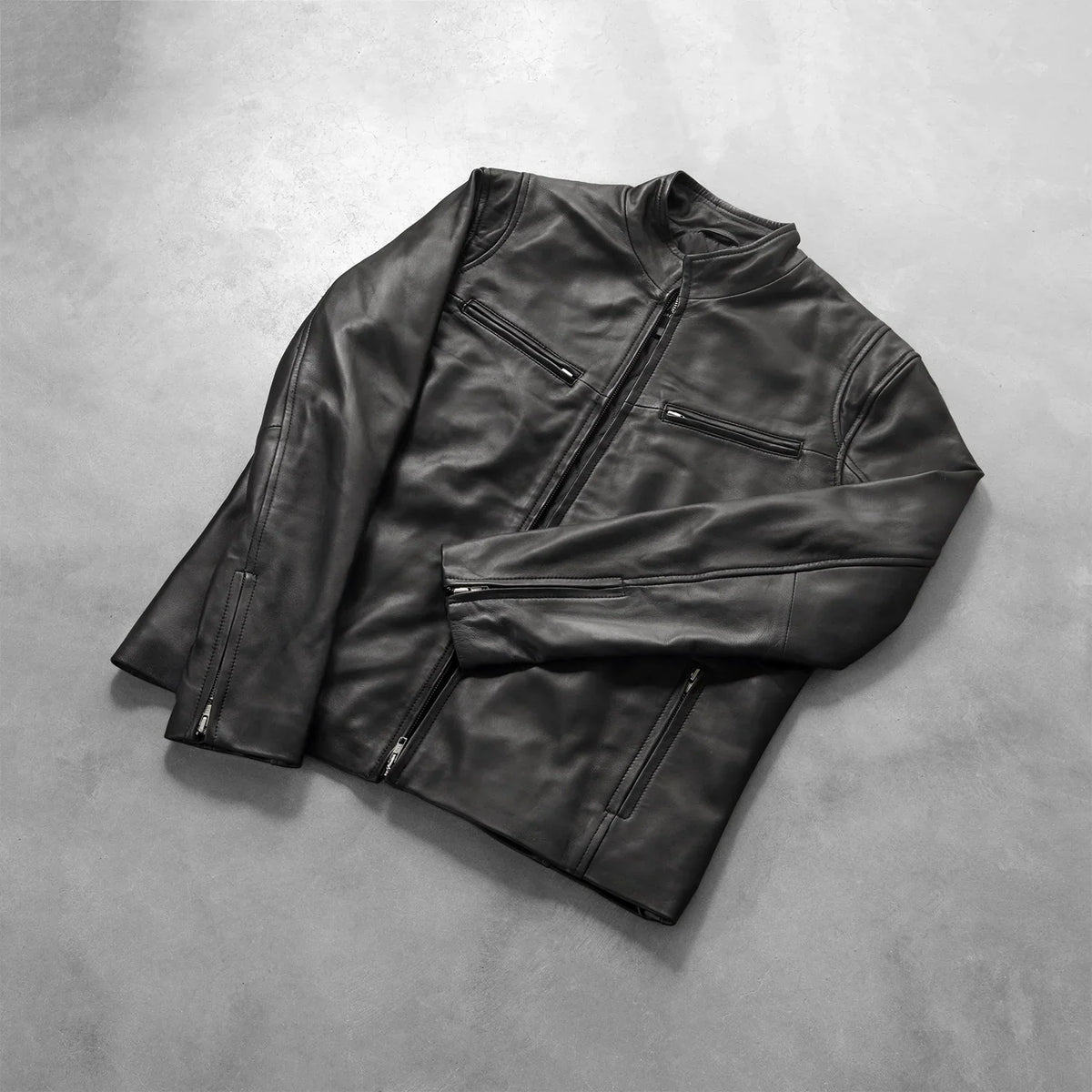 Sowachi FS] Ionic Black Leather Jacket