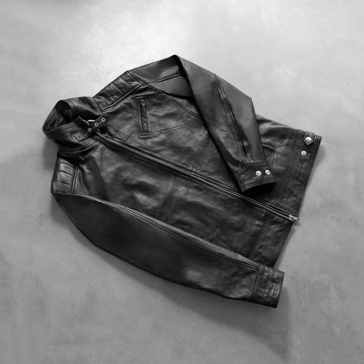 Sowachi [FS] Legacy Black Leather Biker Jacket