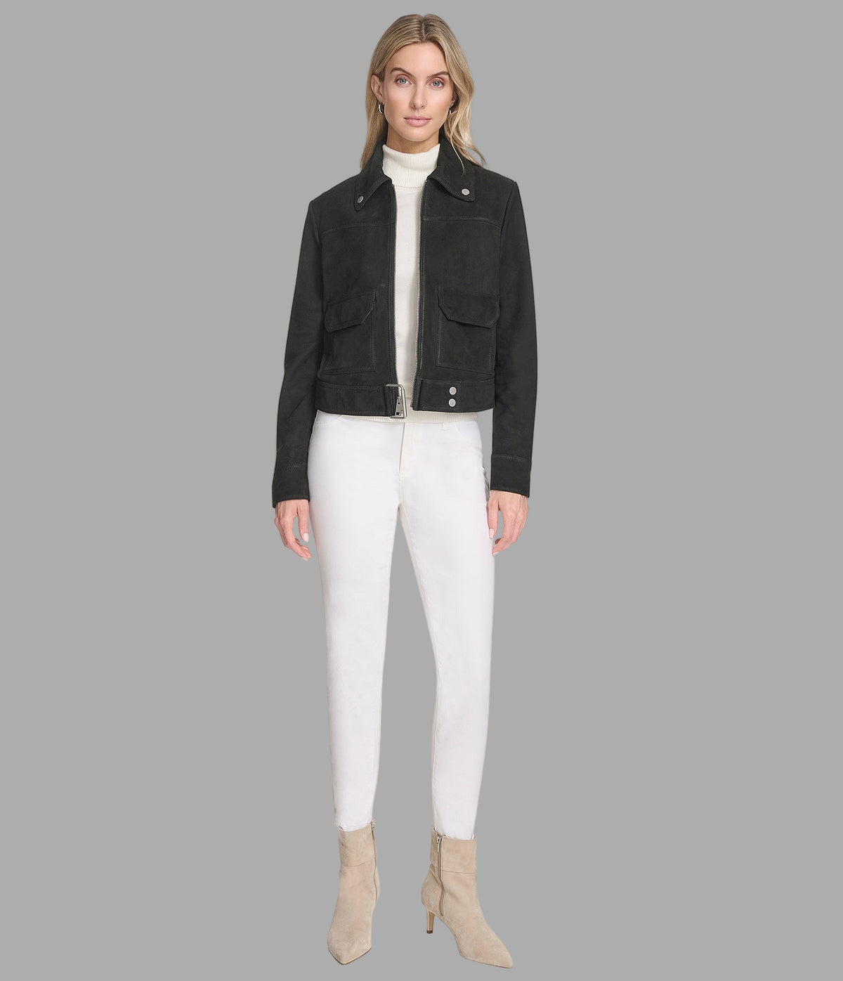 Lunetta Leather Trucker Jacket