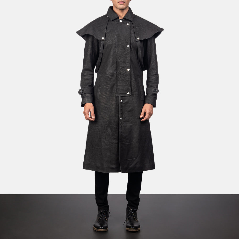 Sowachi Maverick Black Leather Duster