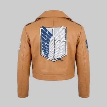 Sowachi Men's Brown Sheepskin Anime Inspired Leather Jacket