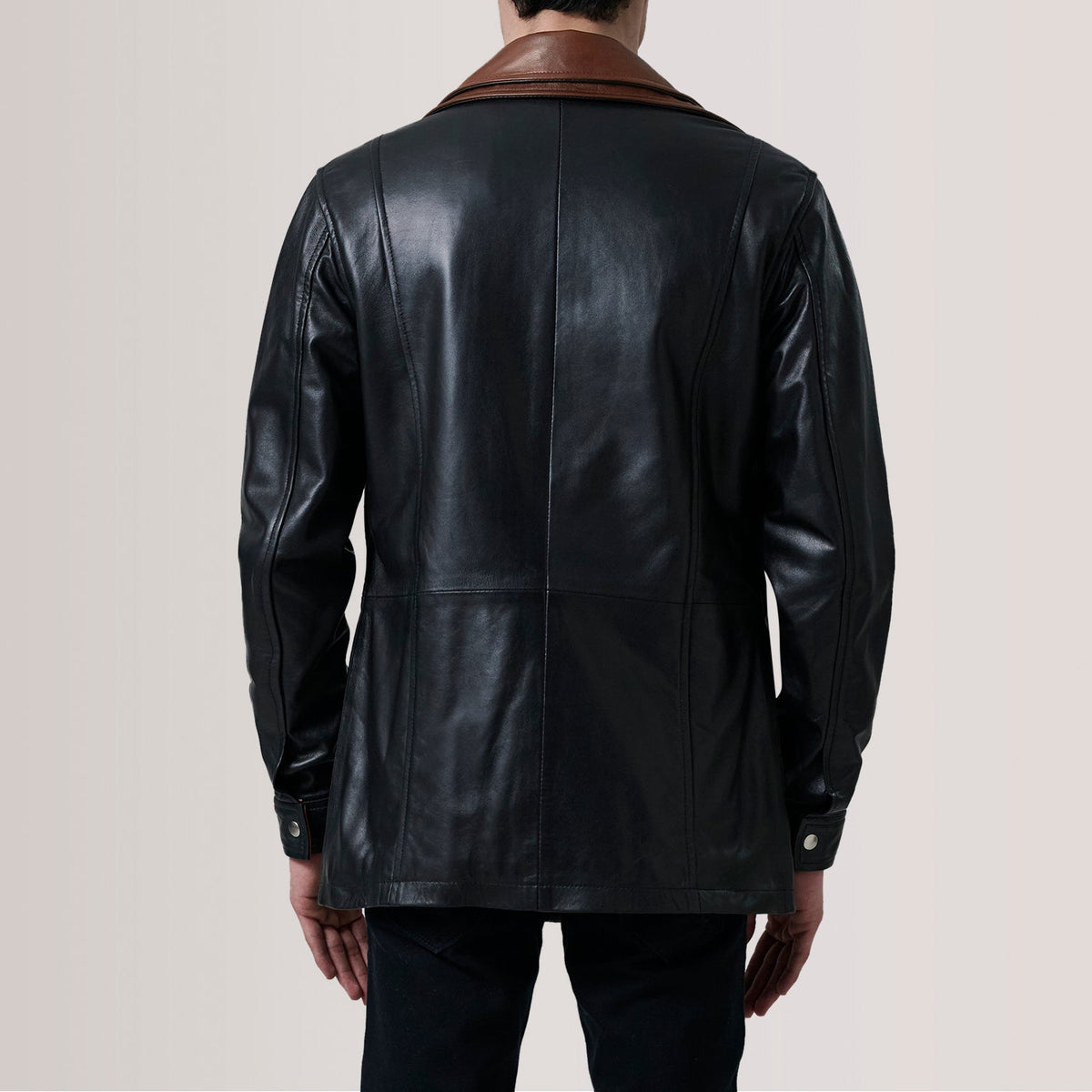 Sowachi Connor Black Leather Coat