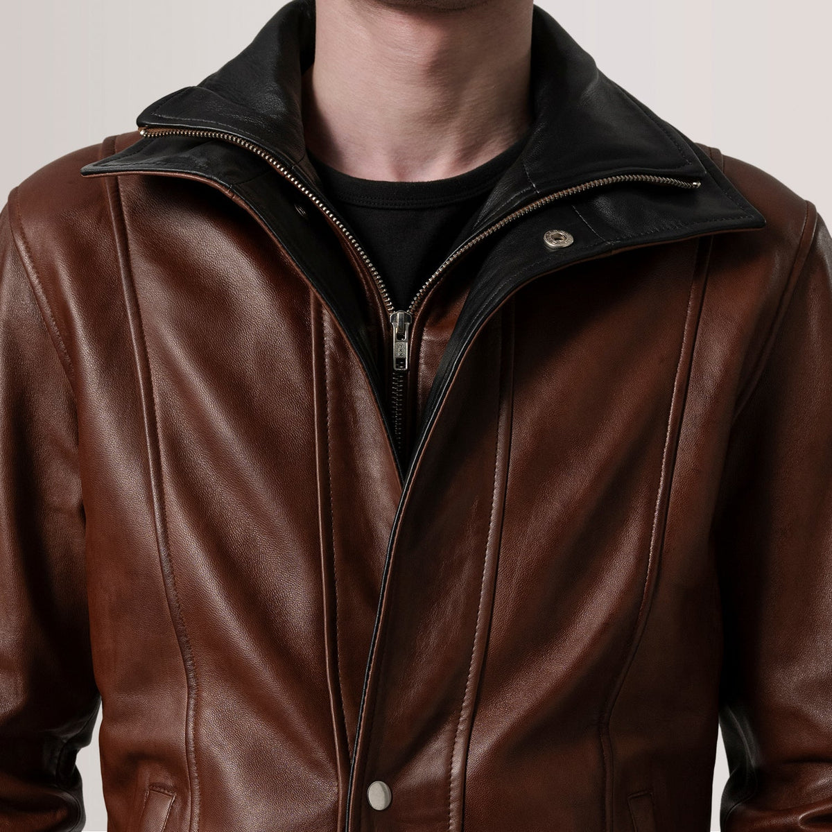Sowachi Connor Waxed Brown Leather Coat