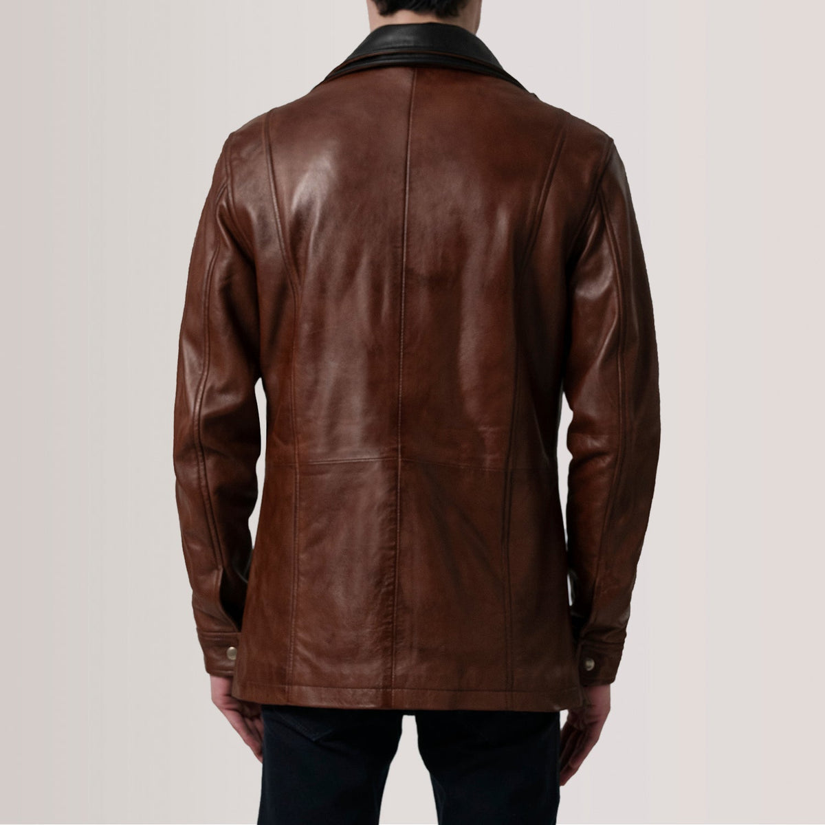 Sowachi Connor Waxed Brown Leather Coat