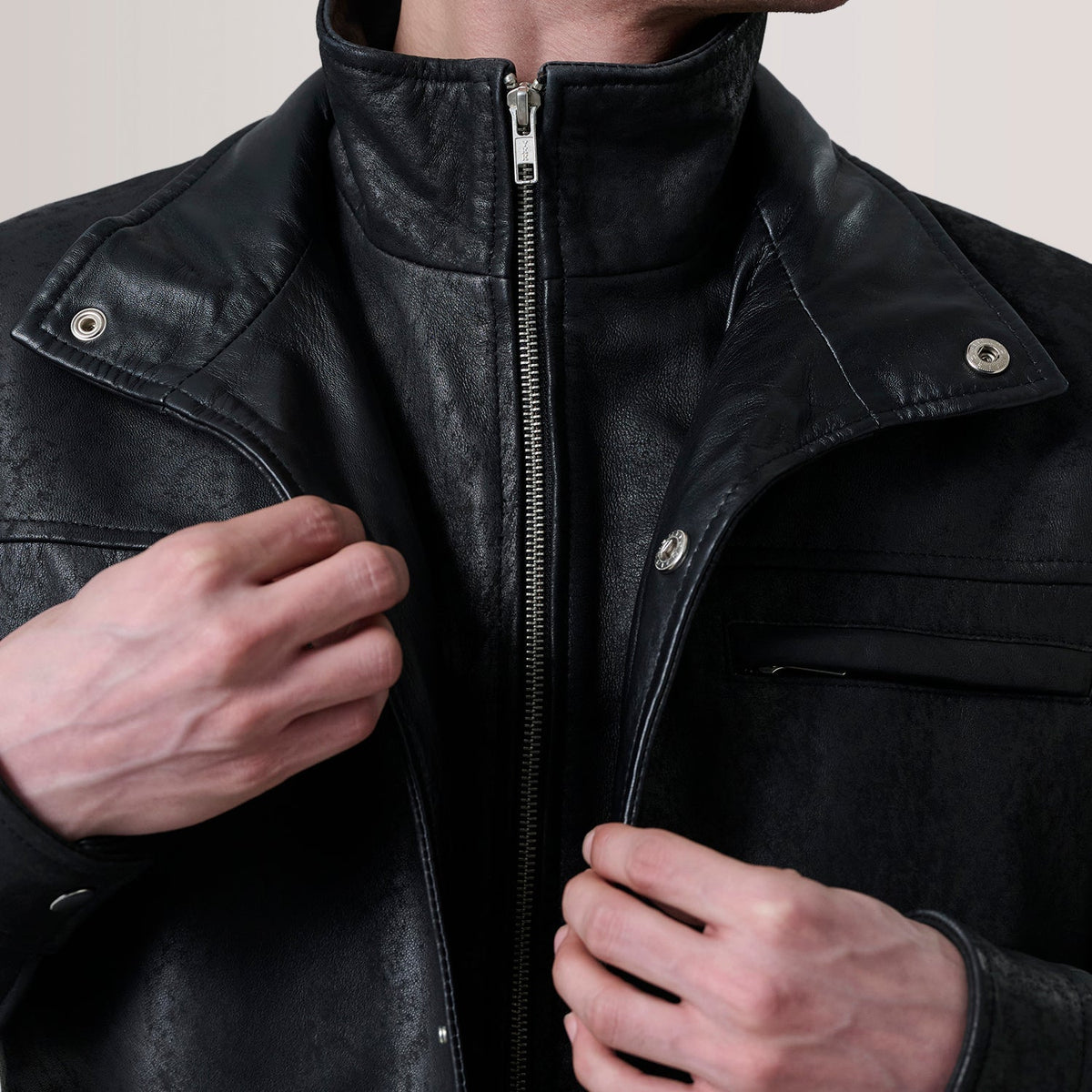 Sowachi Sean Black Snuffed Classic Jacket