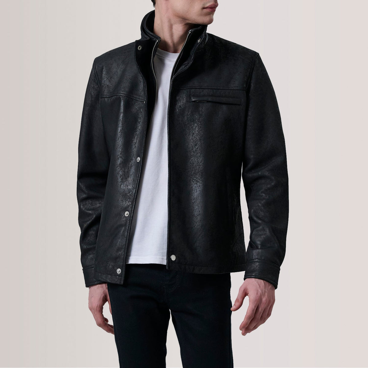 Sowachi Sean Black Snuffed Classic Jacket