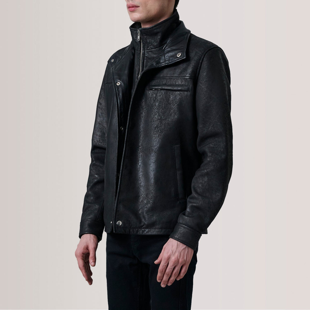 Sowachi Sean Black Snuffed Classic Jacket