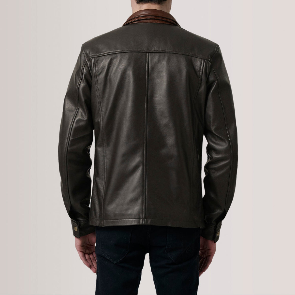 Sowachi Sean Brown Leather Classic Jacket