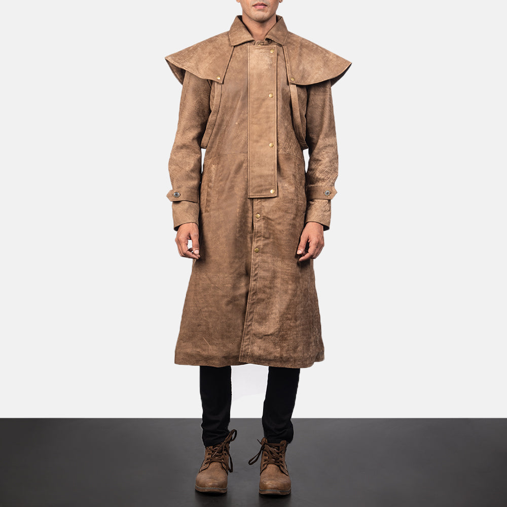 Sowachi Maverick Brown Leather Duster