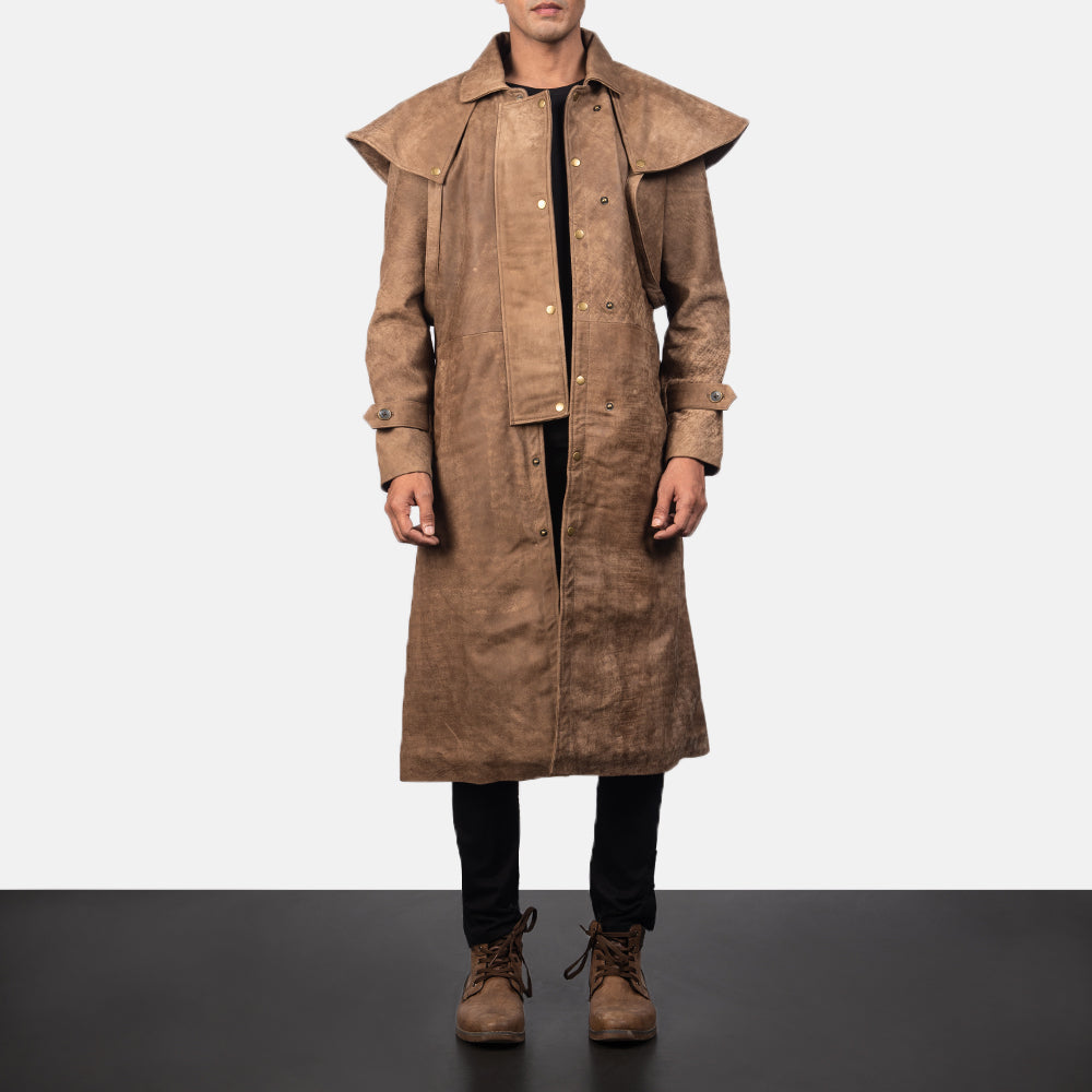 Sowachi Maverick Brown Leather Duster