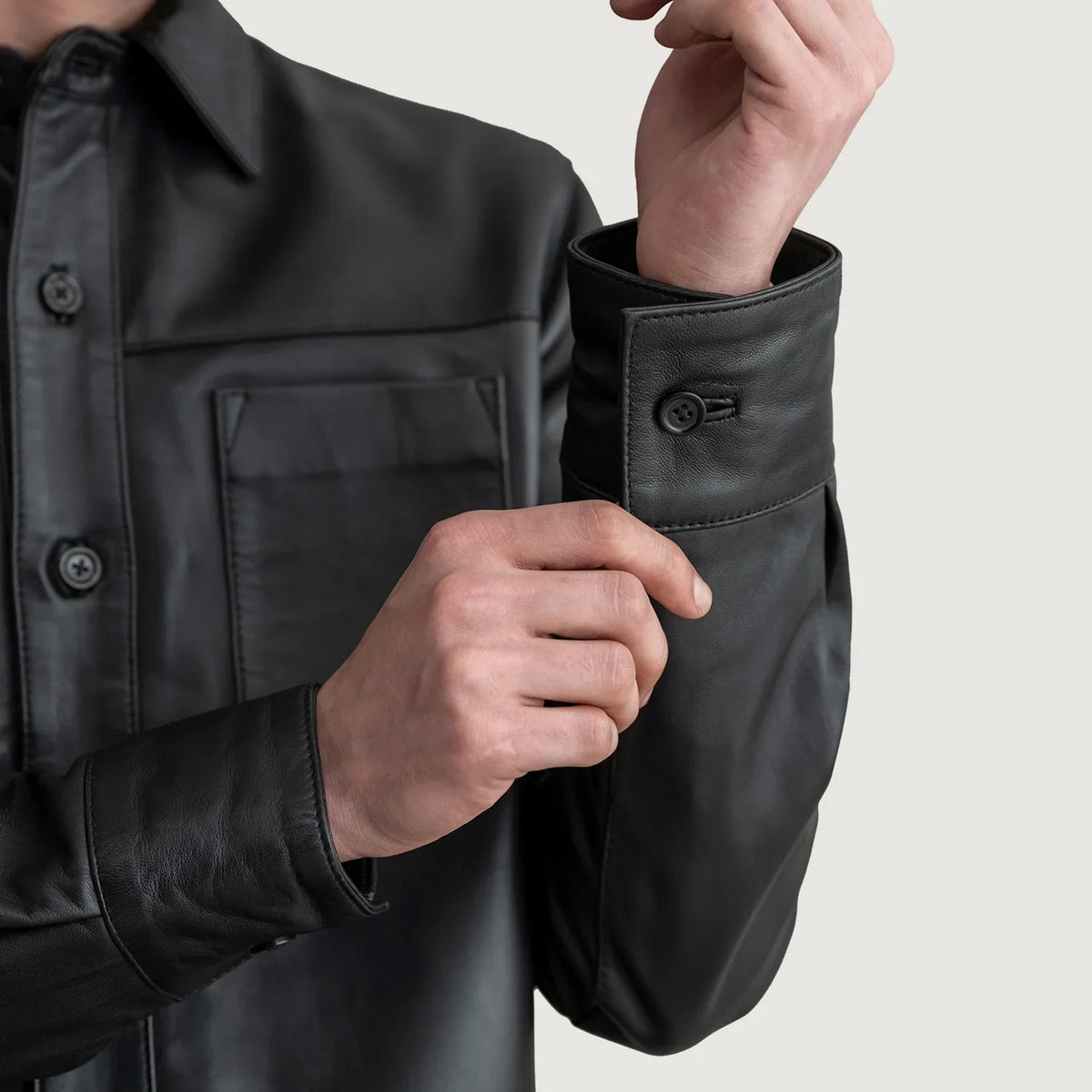 Sowachi Scout Black Leather Shirt