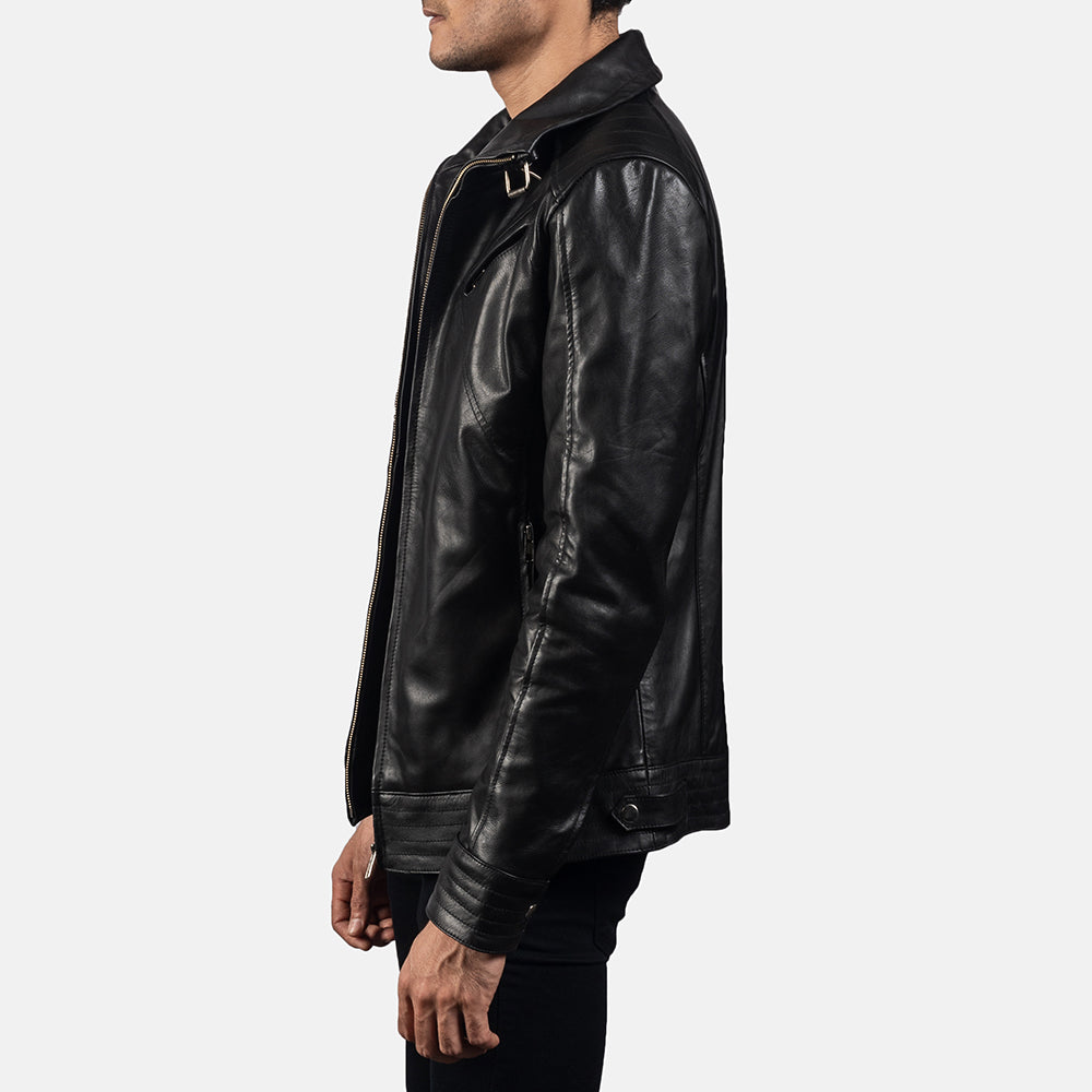 Sowachi [FS] Legacy Black Leather Biker Jacket