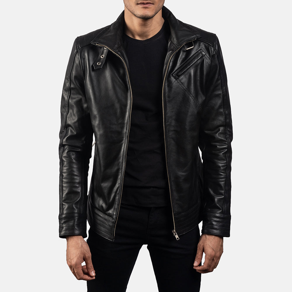 Sowachi [FS] Legacy Black Leather Biker Jacket