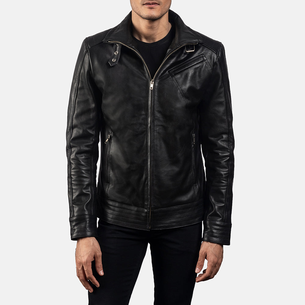 Sowachi [FS] Legacy Black Leather Biker Jacket