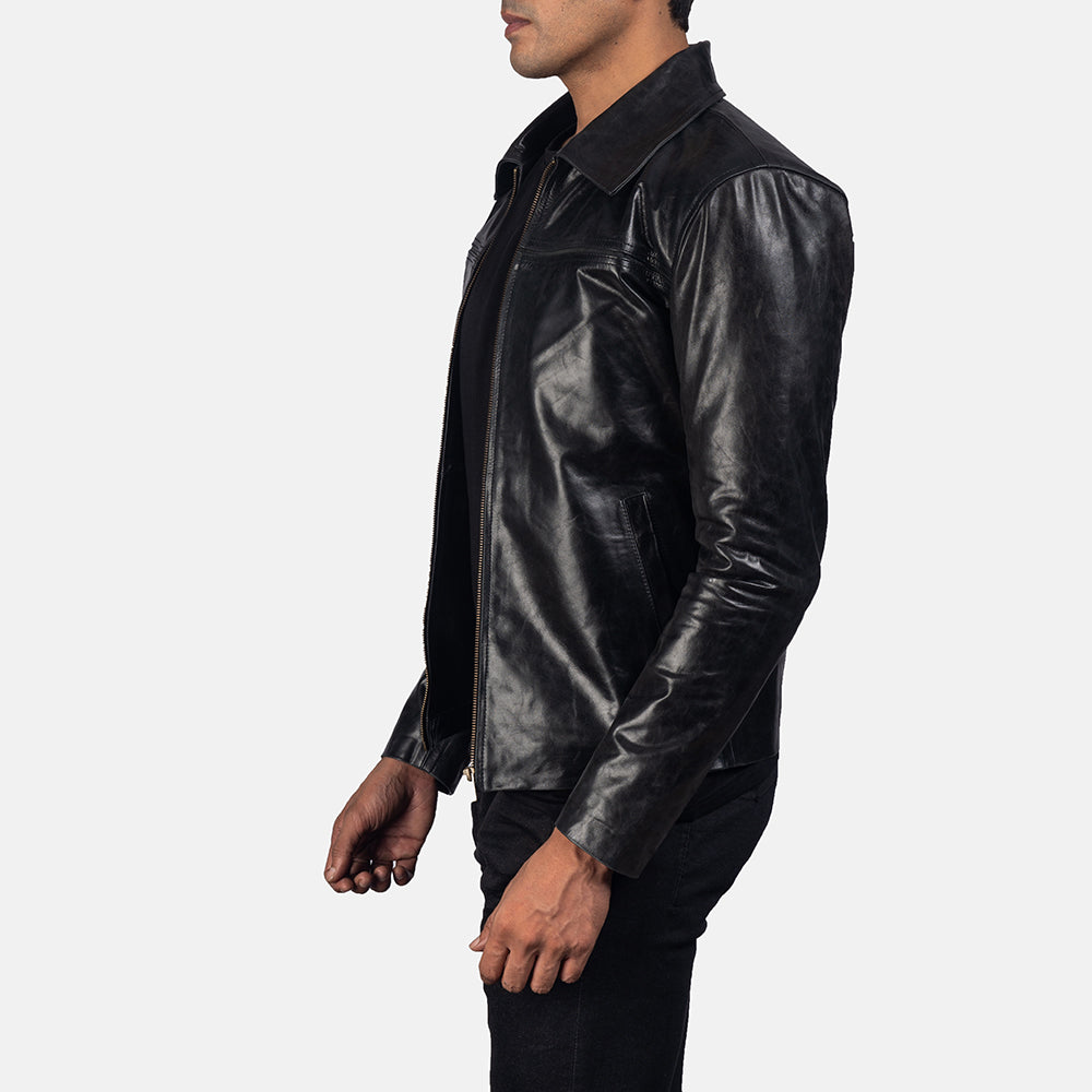 Sowachi Mystical Black Leather Jacket
