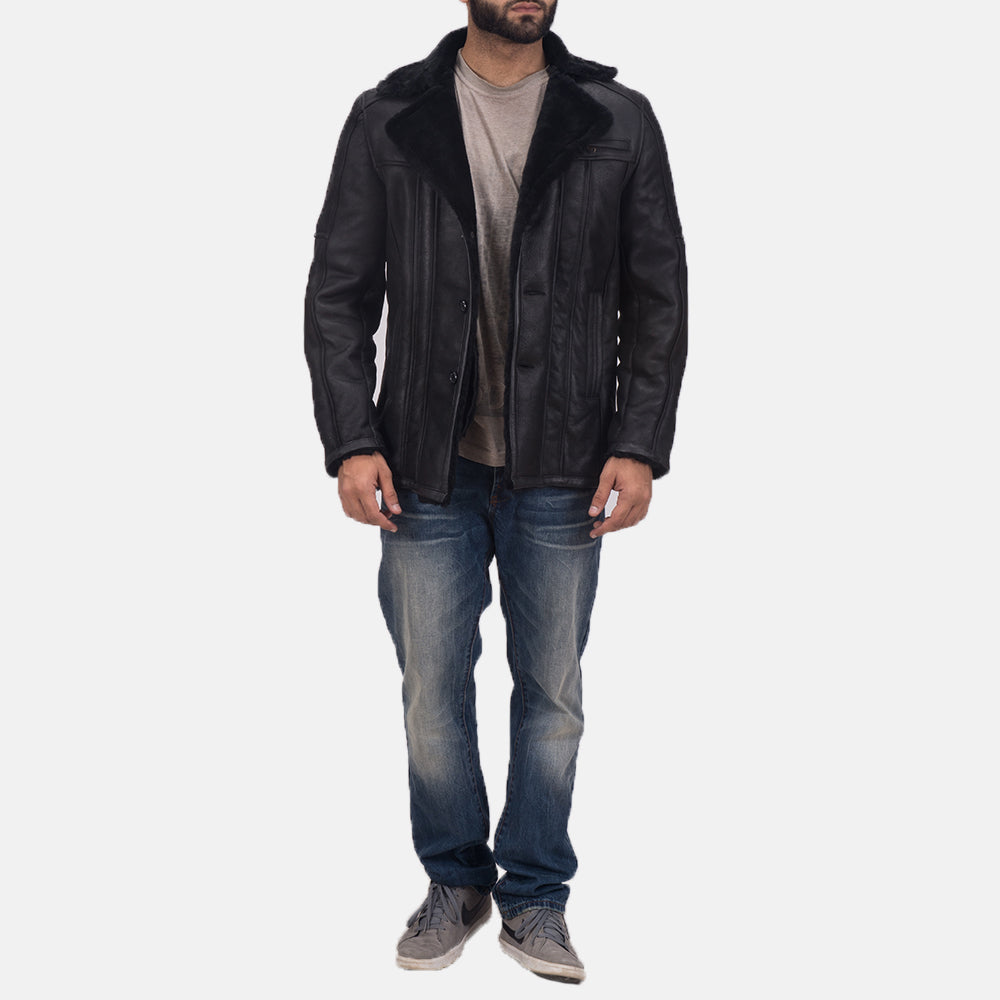 Sowachi Furcliff Double Face Shearling Leather Coat