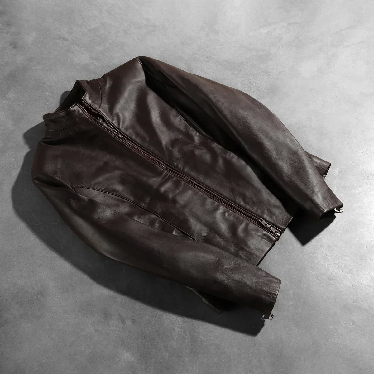 Sowachi Rumella Maroon Leather Biker Jacket