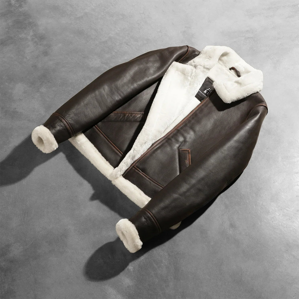 Sowachi Sherilyn B-3 Brown Leather Bomber Jacket
