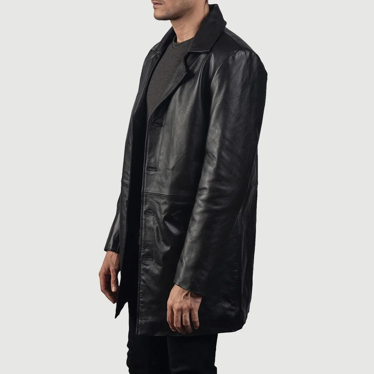 Sowachi Classmith Black Leather Coat