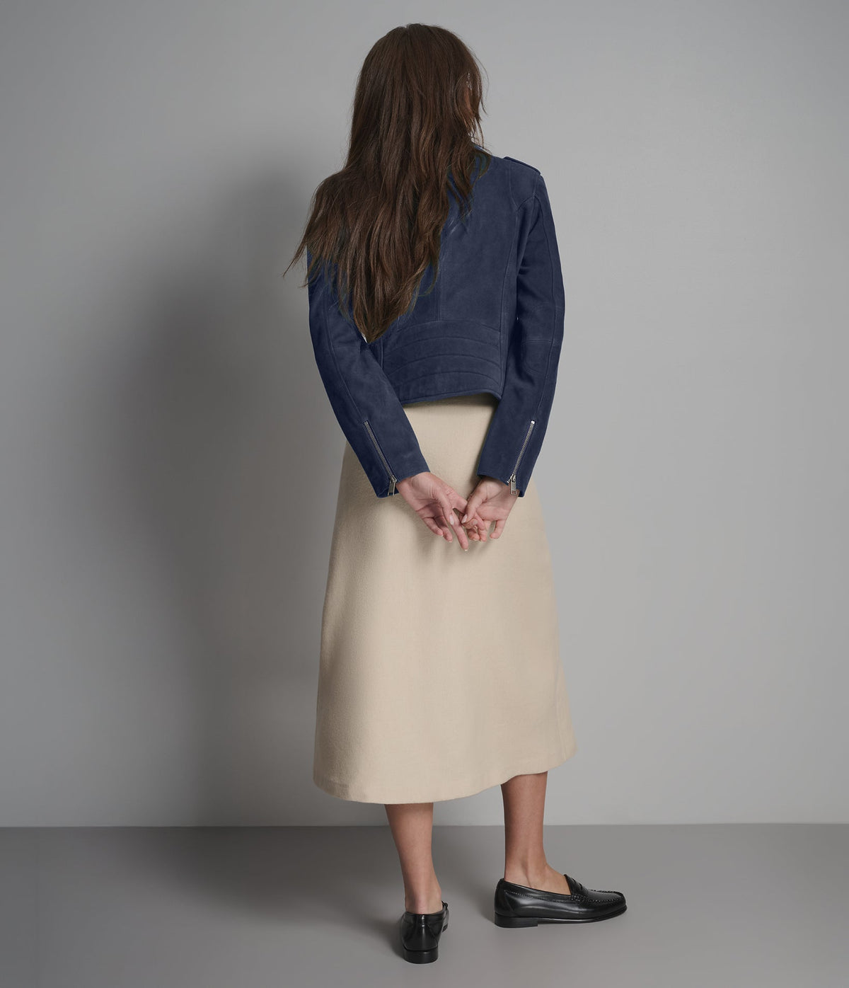 Madeline Suede Quilted Moto Jacket