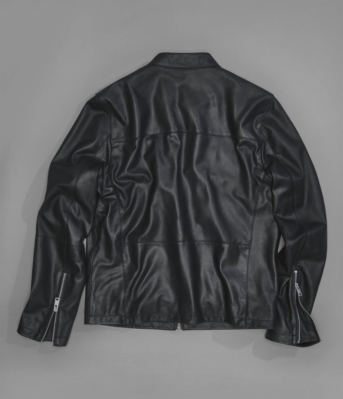 Quinton Lightweight Leather Racer Jacket