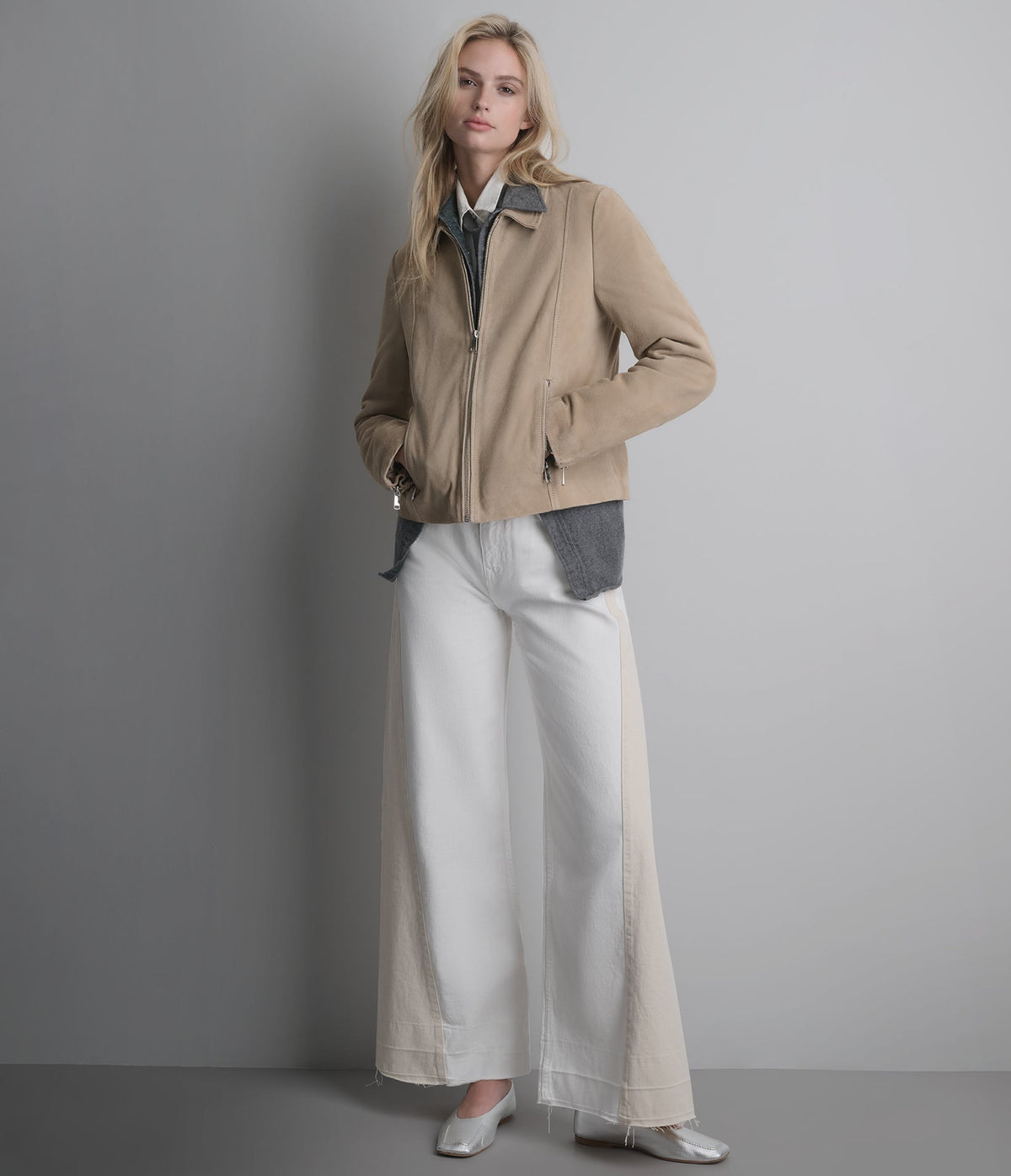 Monty Shirt Collar Zip Jacket