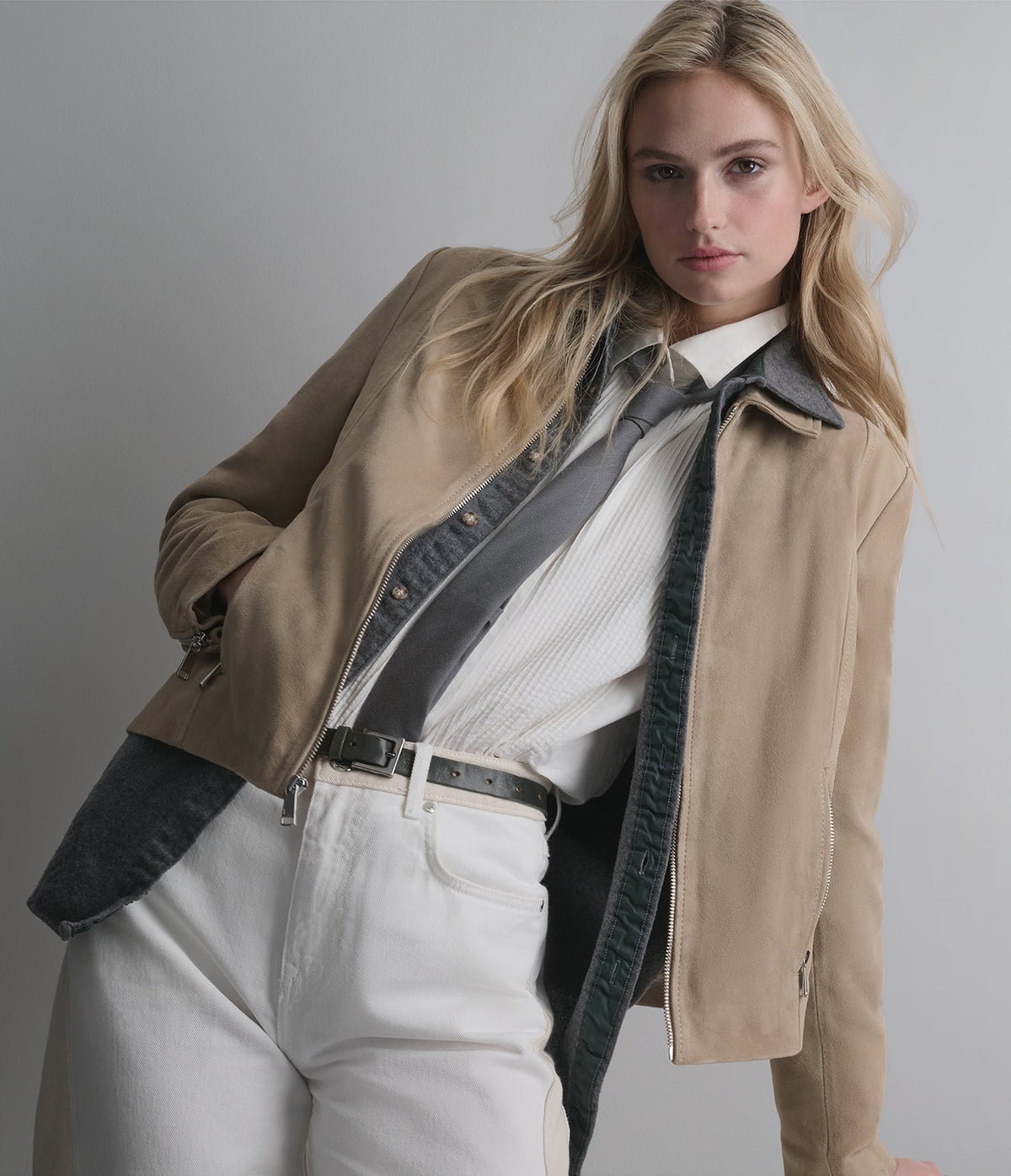 Monty Shirt Collar Zip Jacket