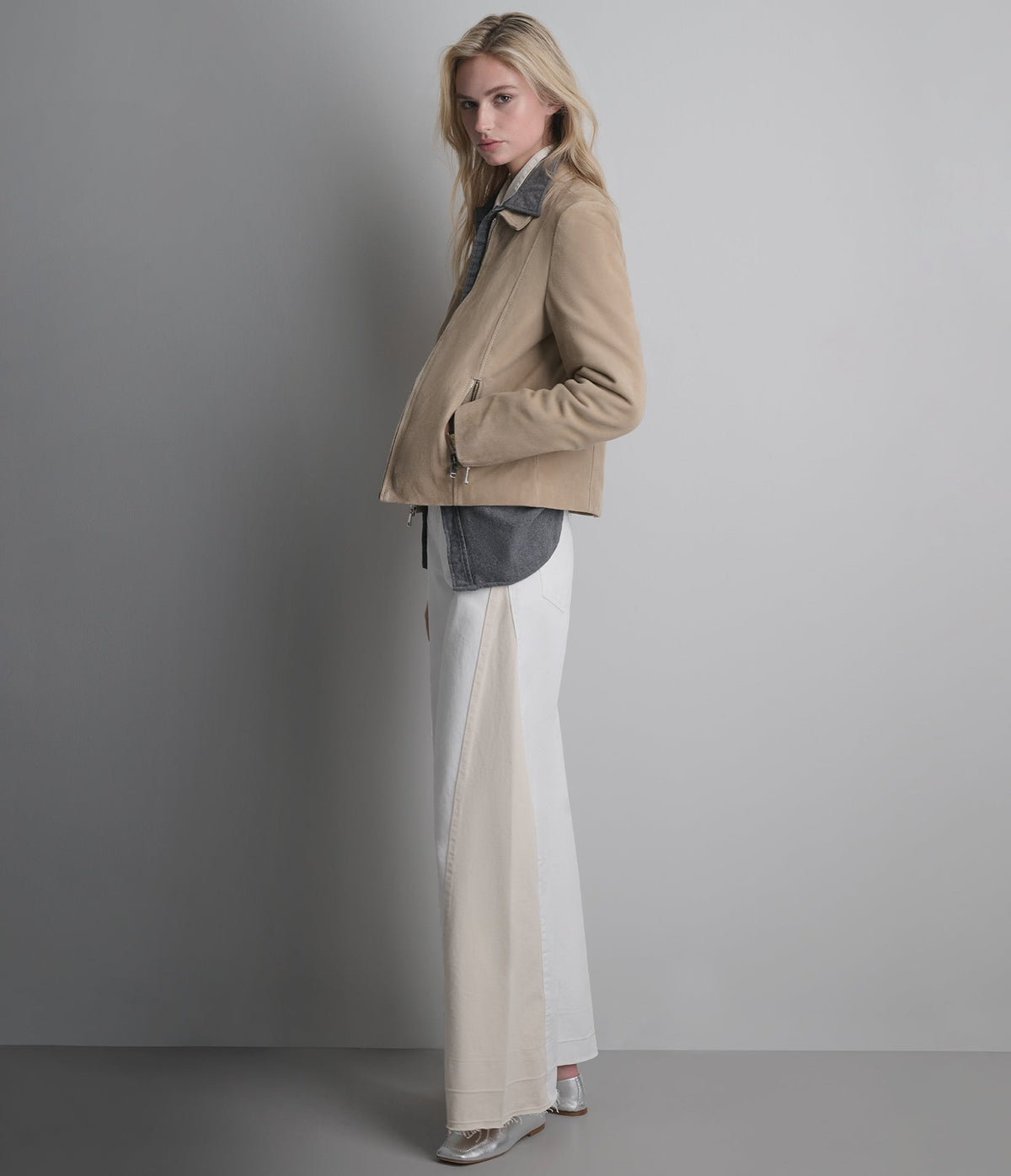 Monty Shirt Collar Zip Jacket